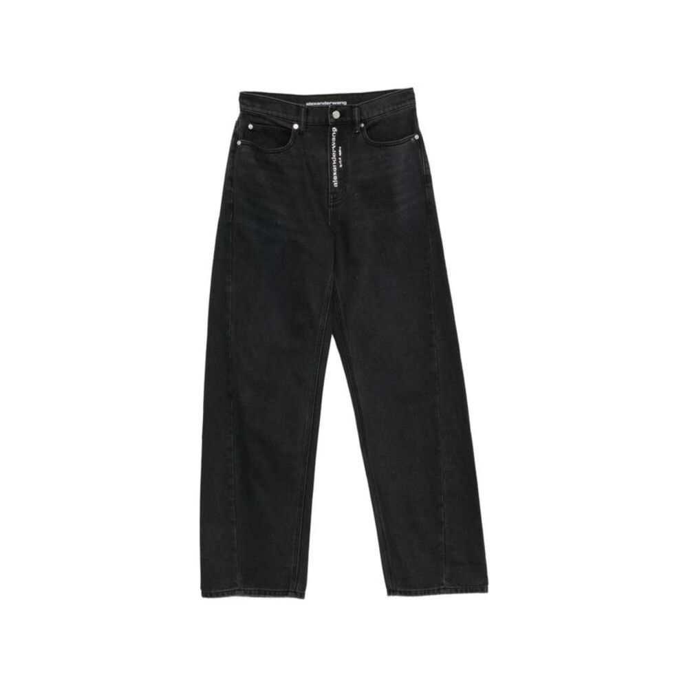 Alexander Wang Black Denim - Wide-Leg Jeans Women